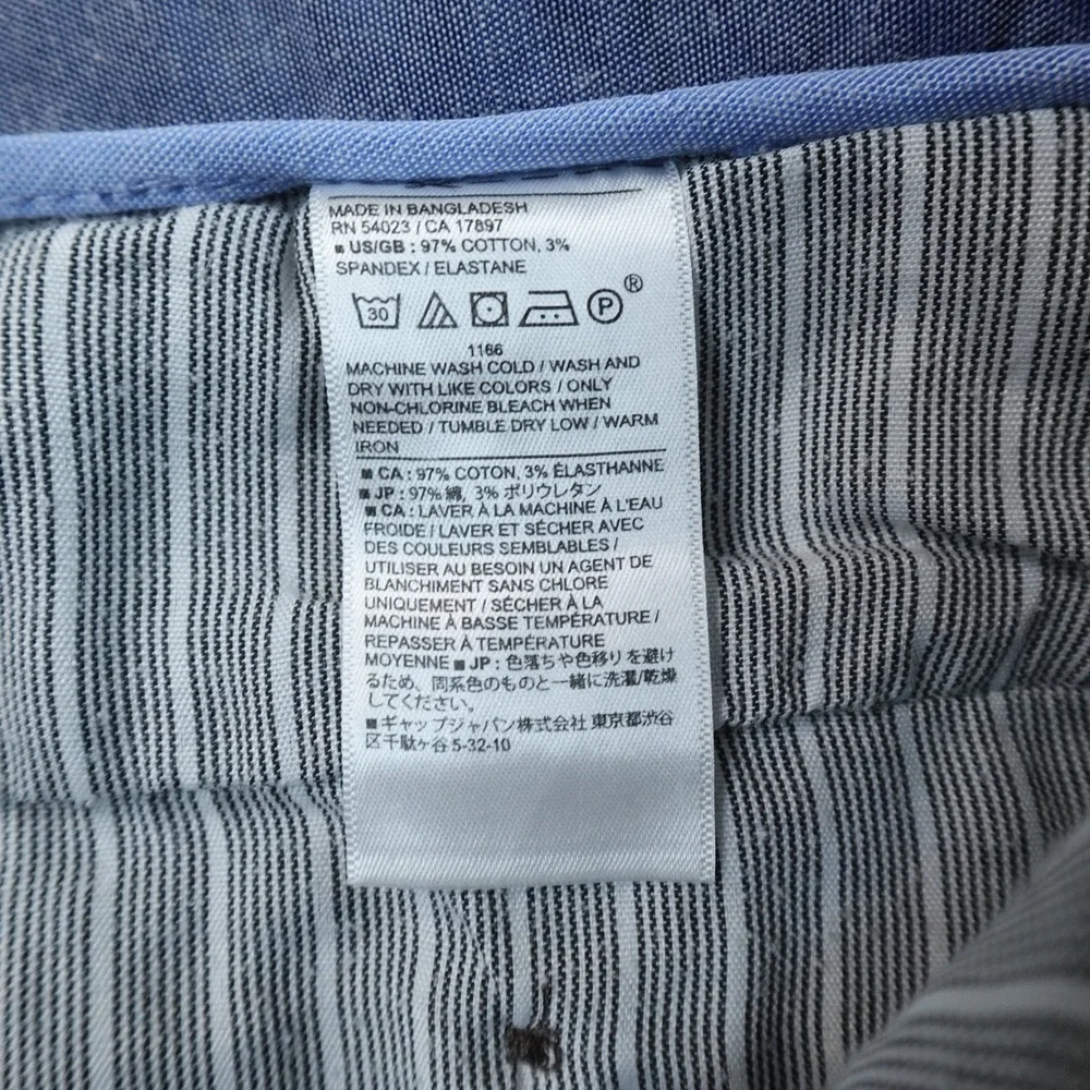 Banana Republic Pants Mens 32X32 Gray Chino Trouser Straight Stretch Flat Front